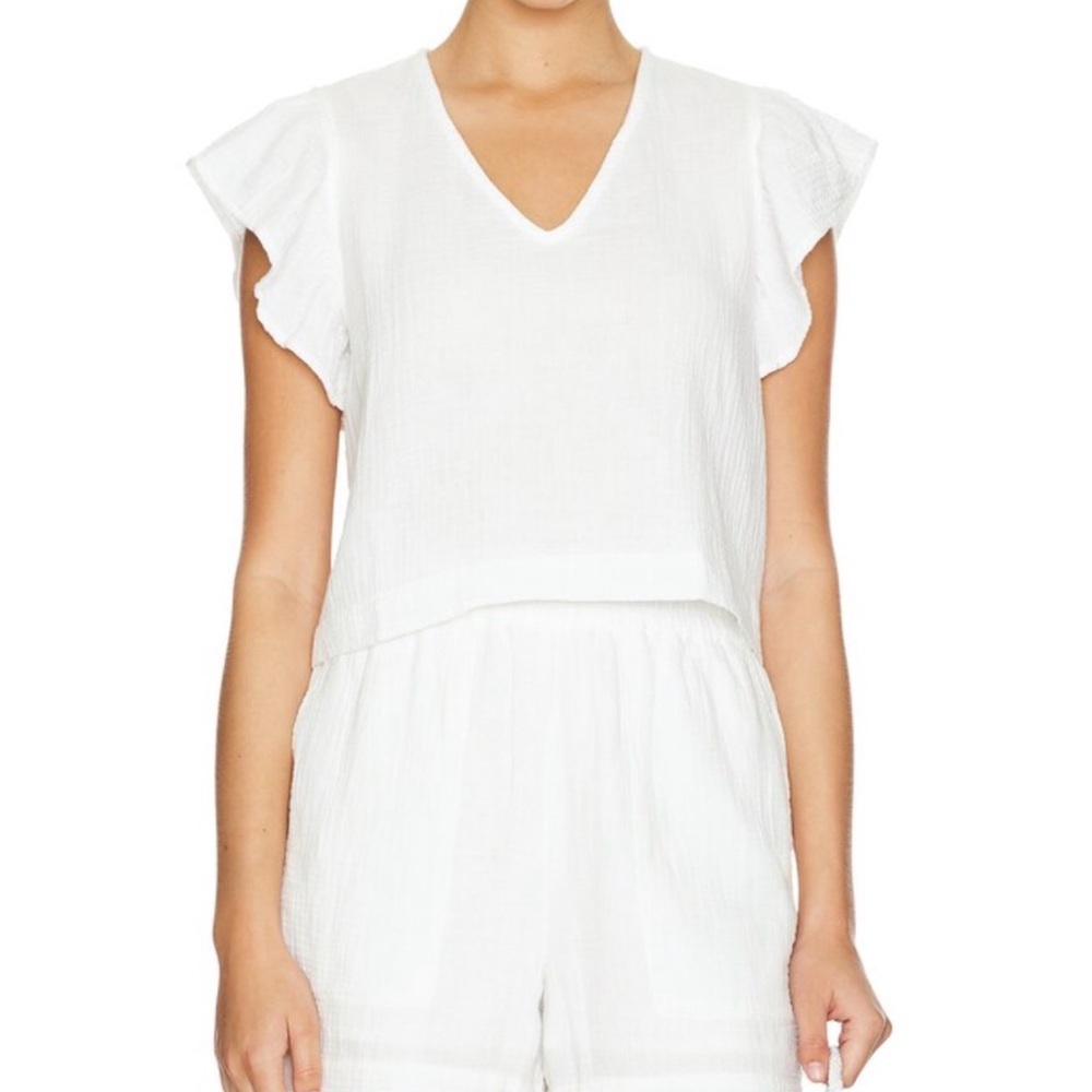 Rails Ivory Textured Blouse